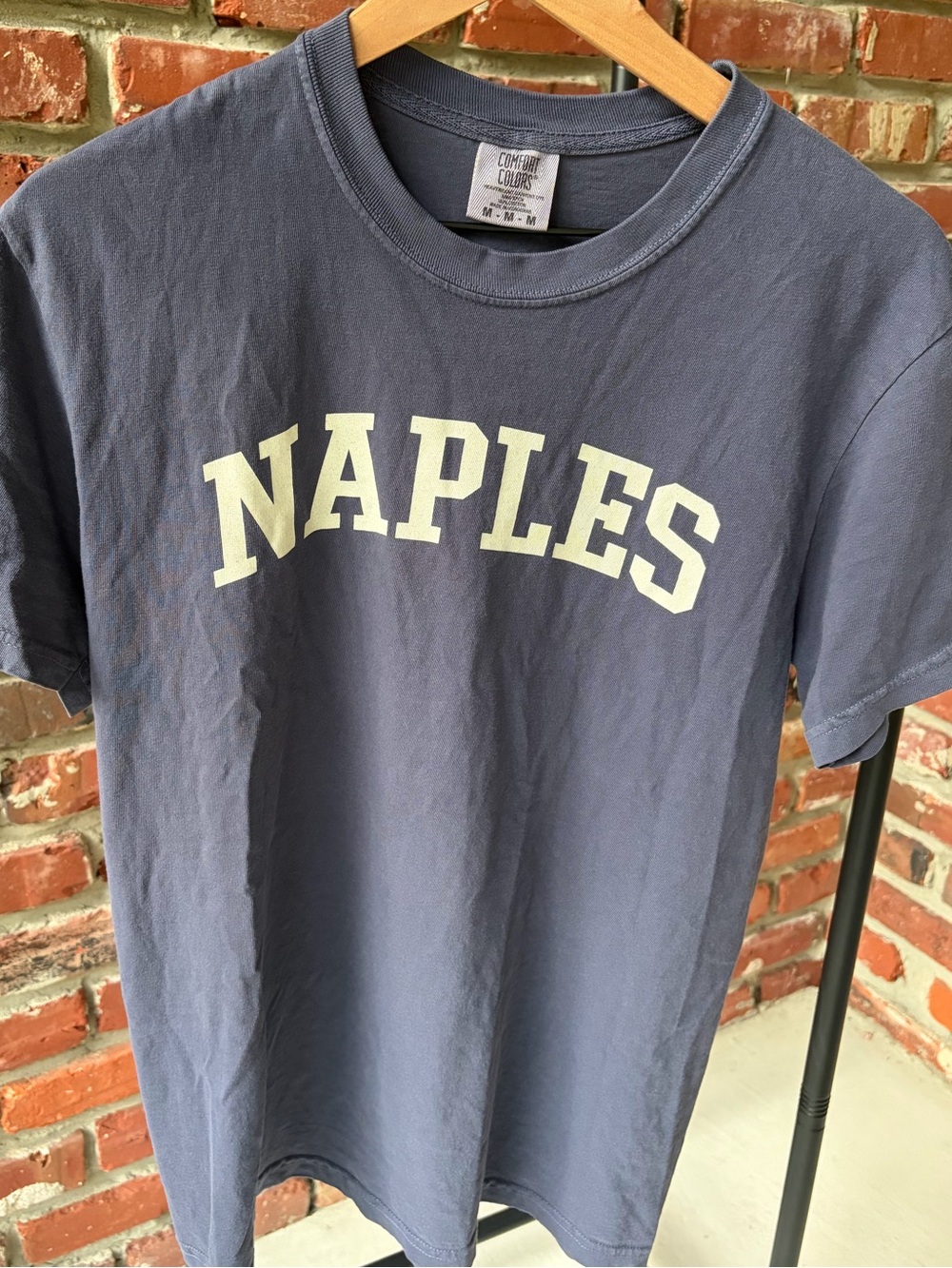 Comfort Colors Naples Blue Graphic Tee Size Small NWOT